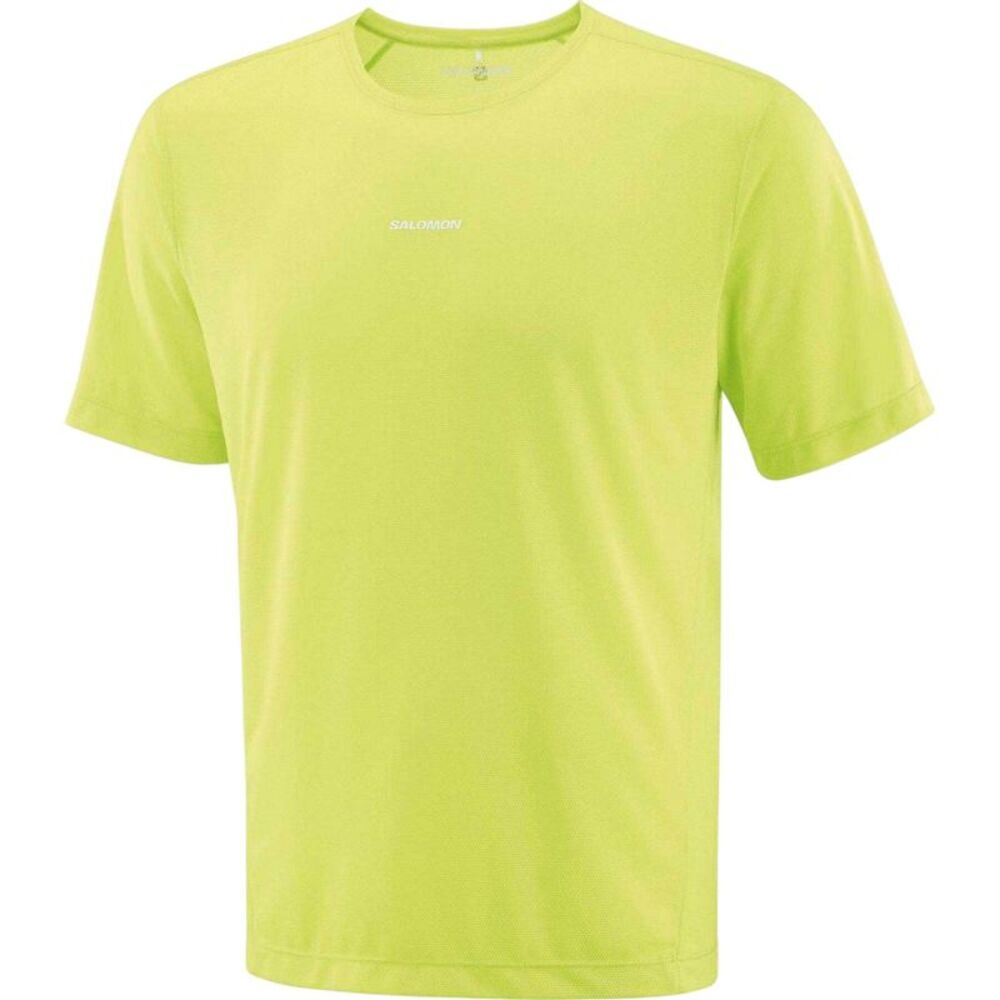 Salomon Mens Shakeout Core Logo Running T-Shirt / Lime